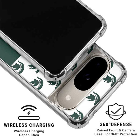 Michigan State University Spartans MSU Split Google Pixel 10 Clear Case